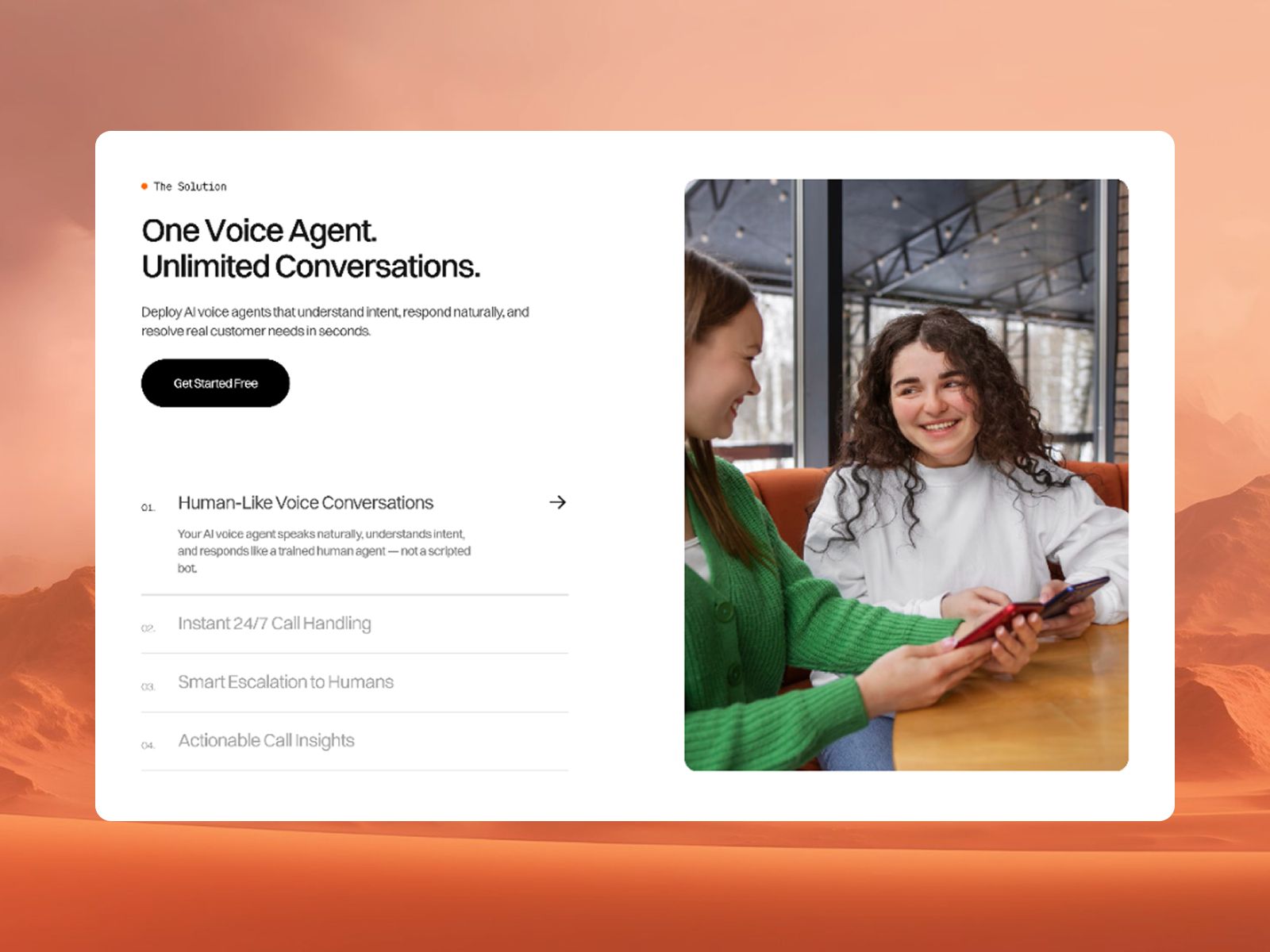 Voxera — AI Voice Agency Website Template screenshot 3