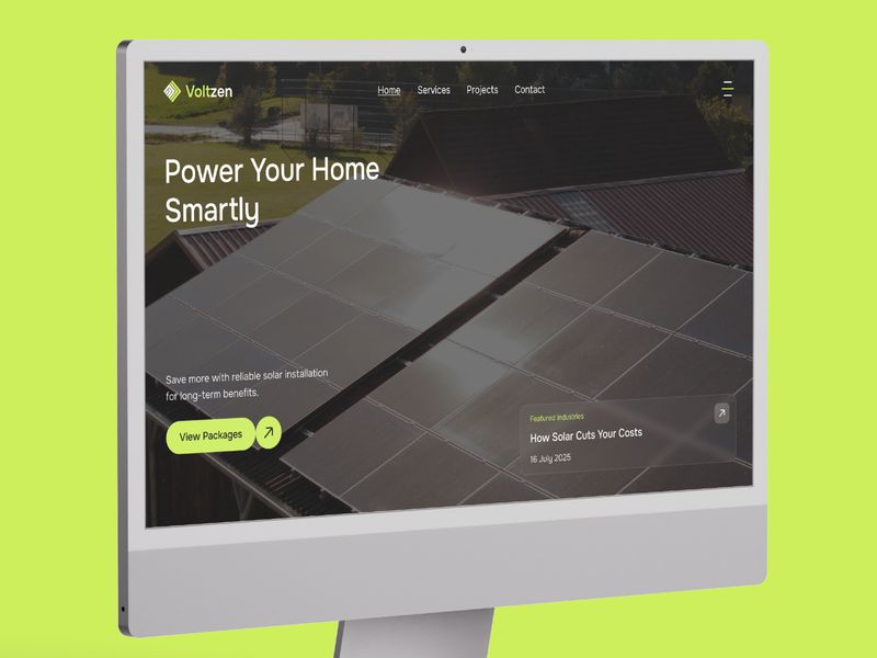 Voltzen — Yenilenebilir Enerji Web Sitesi Şablonu