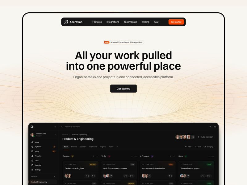 Accretion — SaaS Web Sitesi Şablonu