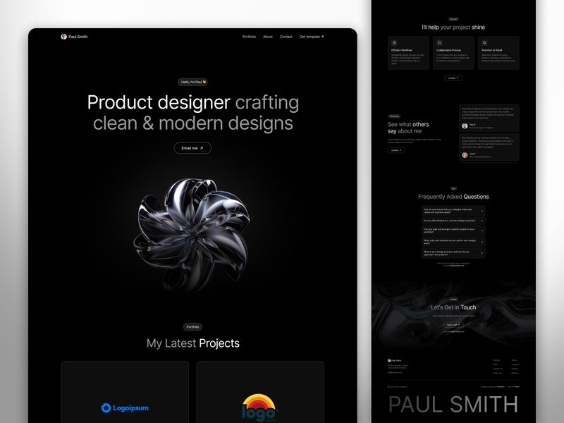 Proxio — Yaratıcı Web Sitesi Şablonu - Hover