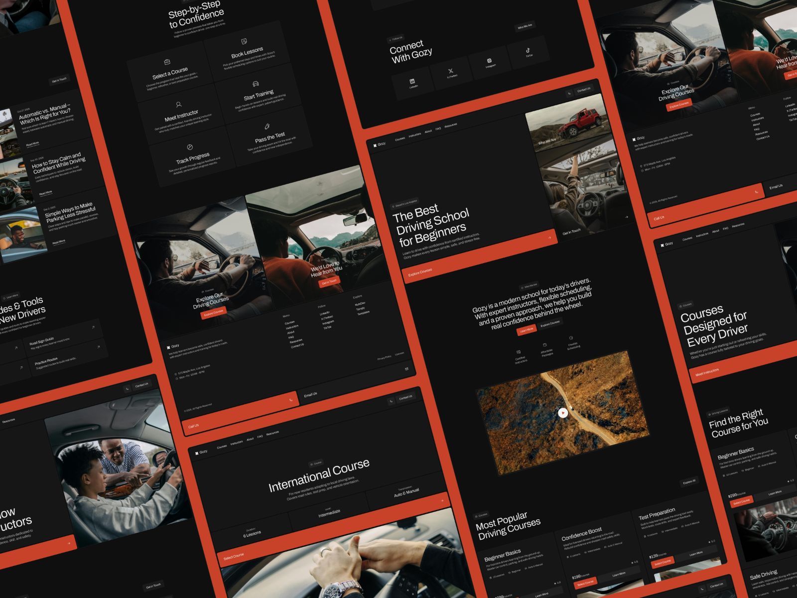 Gozy — Driving School Website Template screenshot 3