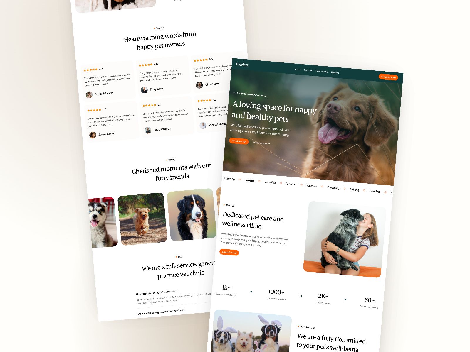 Pawfect — Pet Care Business Website Template screenshot 3