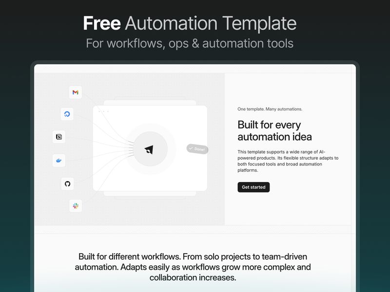 Automateo — İş Web Sitesi Şablonu - Hover