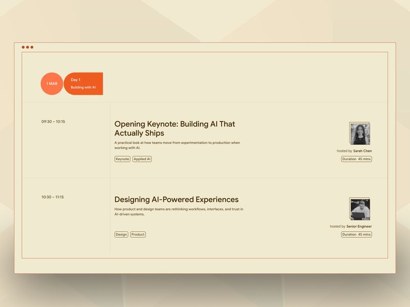 Forge Event — Konferans Web Sitesi Şablonu - Hover