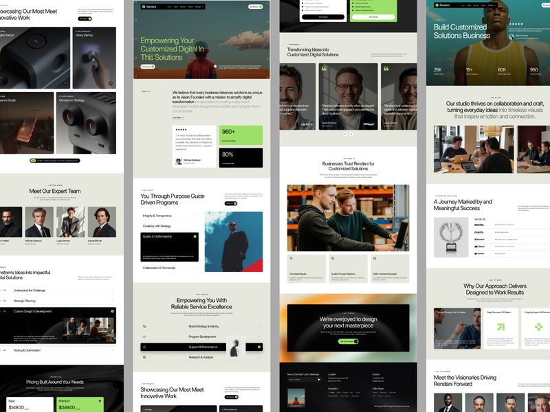 Rendani — Yaratıcı Portföy ve Pazarlama Web Sitesi Şablonu - Hover