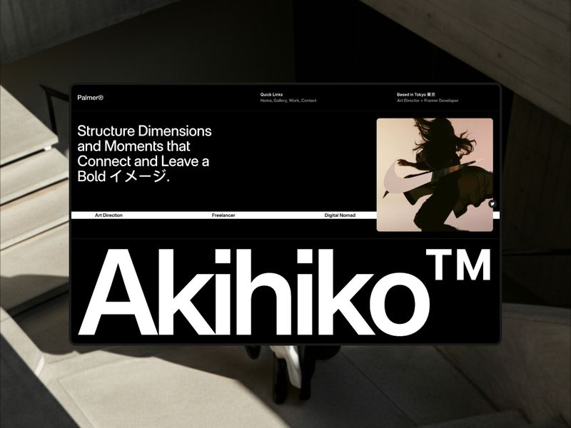 Palmer — Minimal Portföy Web Sitesi Şablonu - Hover