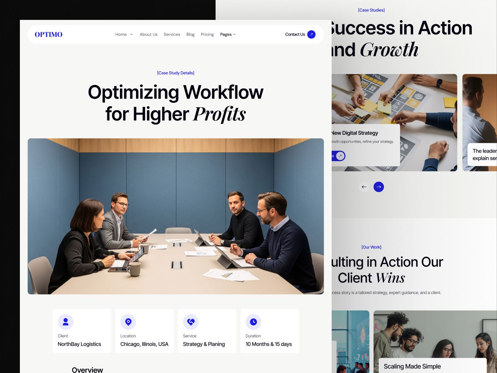 Optimo — Business Website Template screenshot 4