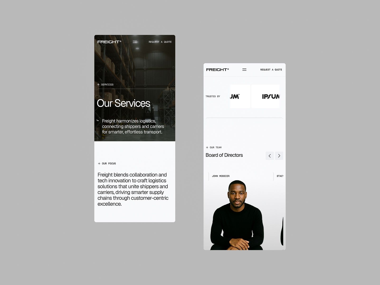 Freight® — Logistics Company Website Template screenshot 3