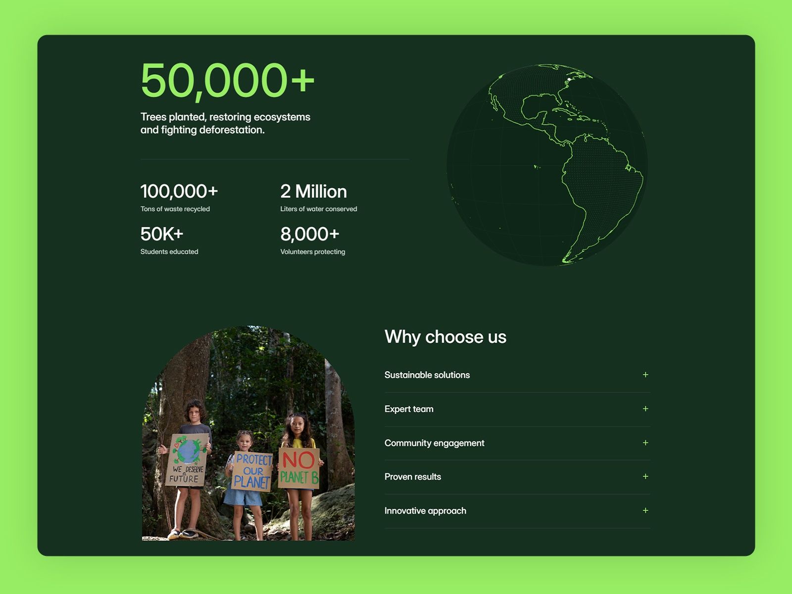 EcoMission — Community Website Template screenshot 3