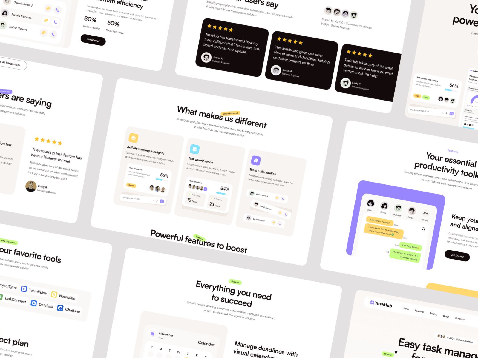 Taskhub — SaaS & Startup Website Template screenshot 4