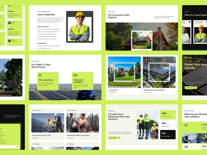 Voltzen — Yenilenebilir Enerji Web Sitesi Şablonu - Hover