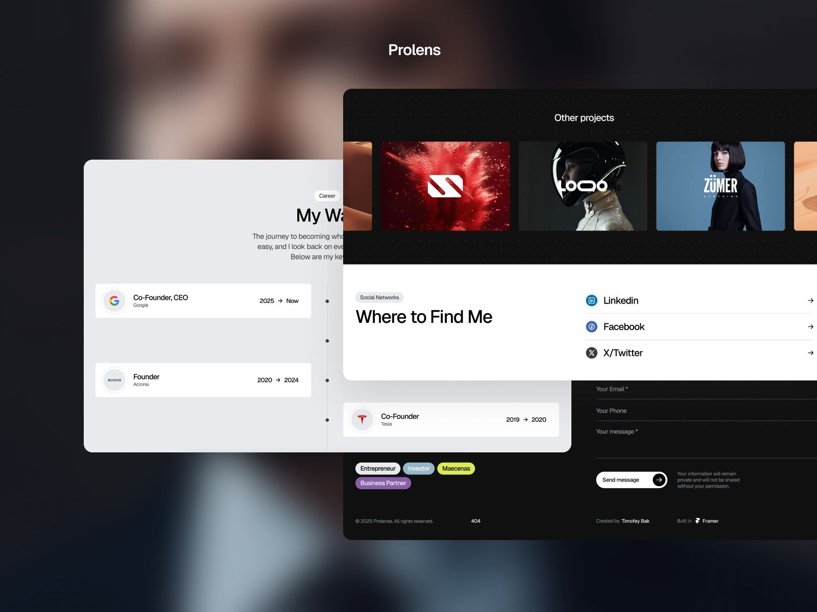 Prolens — Creative Website Template screenshot 3