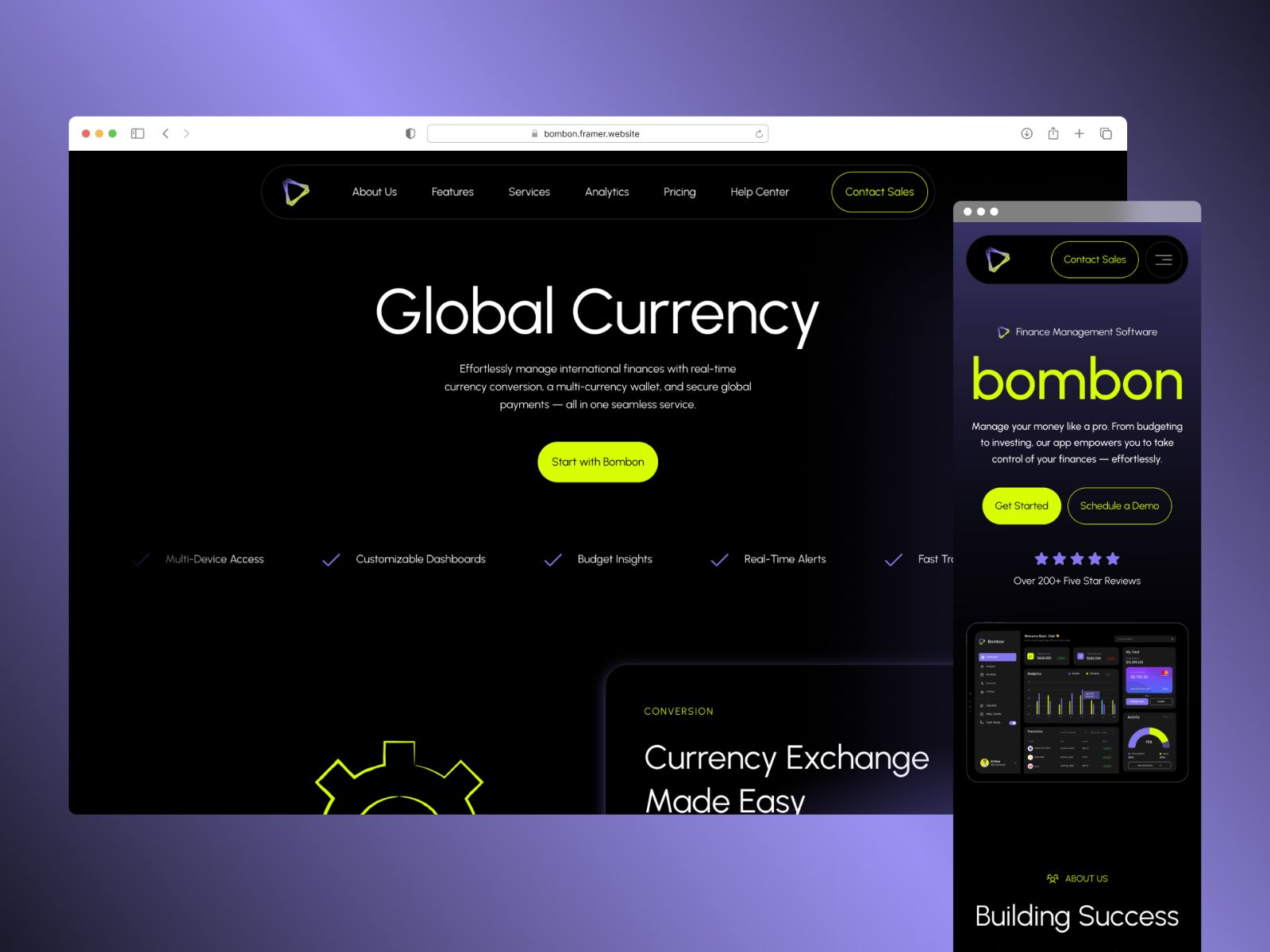 Bombon — Finance Management Website Template screenshot 4