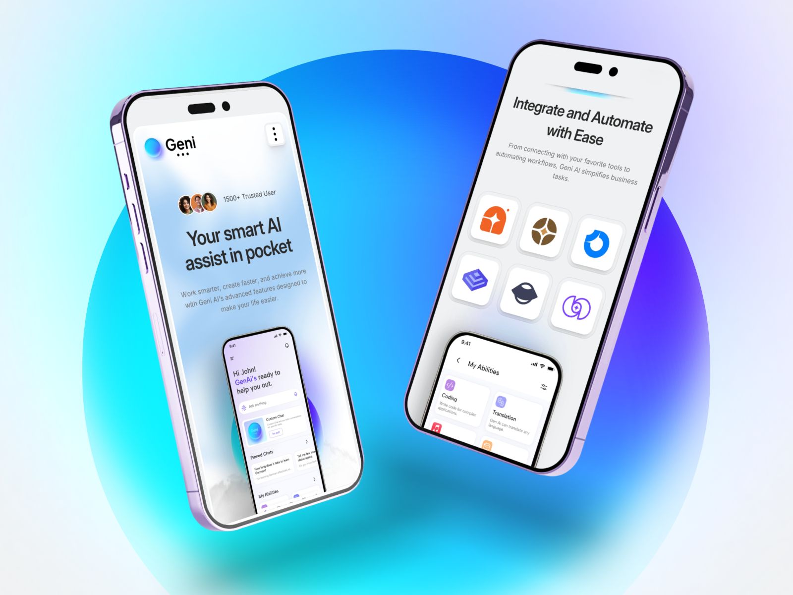 GeniAI — AI App Website Template screenshot 3
