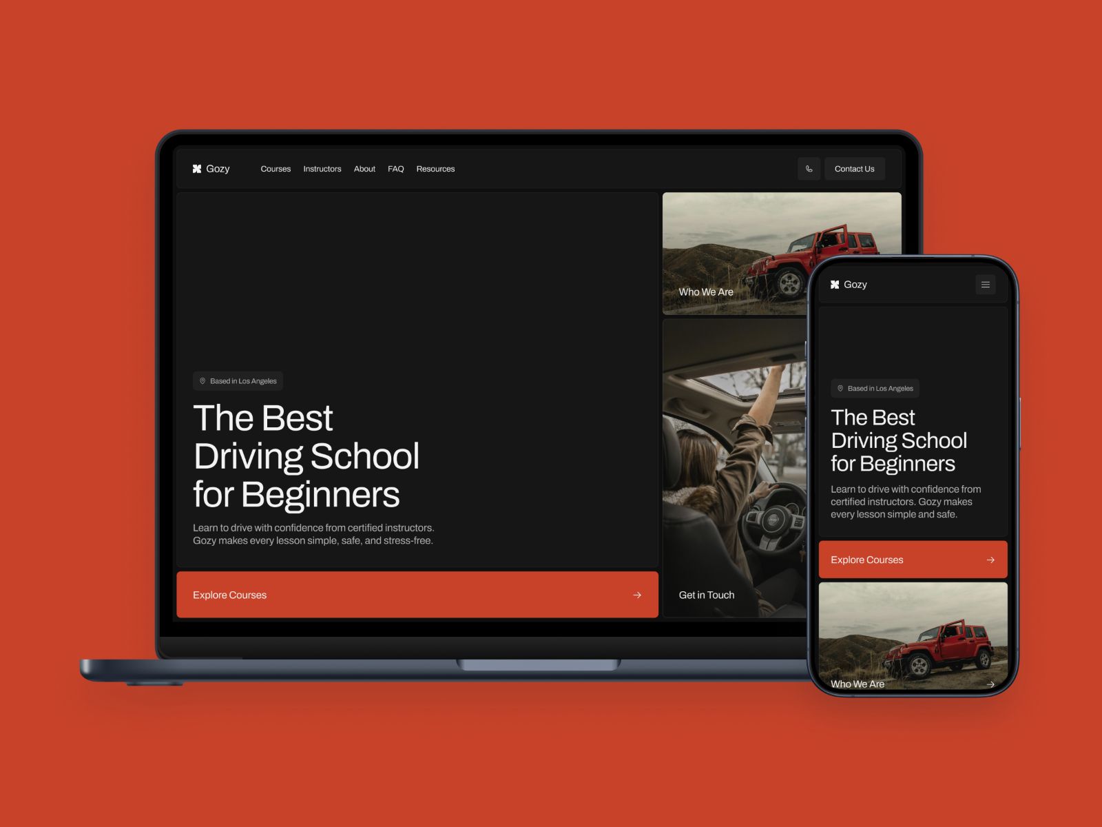 Gozy — Driving School Website Template screenshot 4