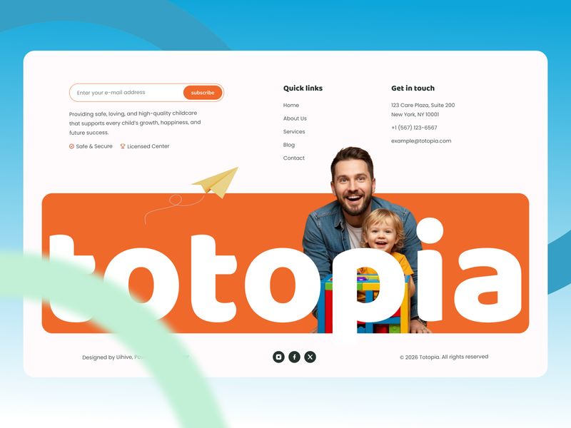 Totopia — Kreş Web Sitesi Şablonu - Hover