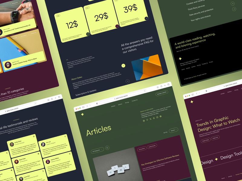 Galao — Yaratıcı Web Sitesi Şablonu - Hover