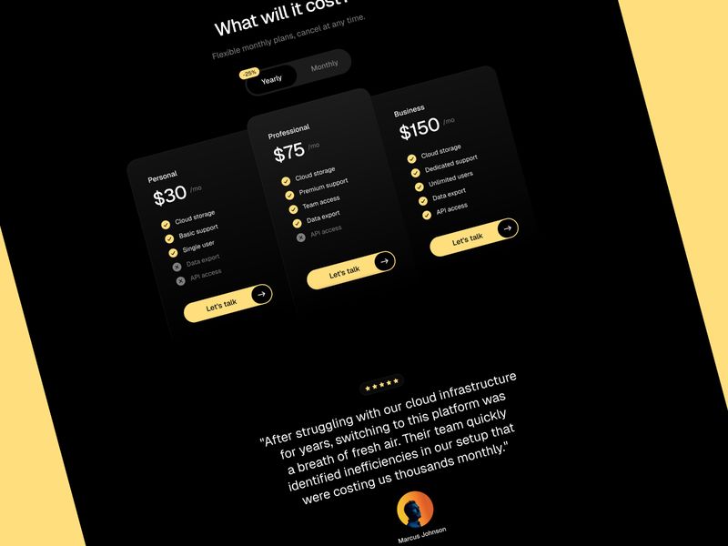 Feature — SaaS Web Sitesi Şablonu - Hover