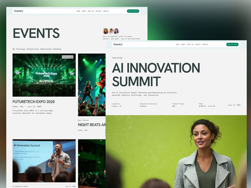 Eventry — Topluluk Web Sitesi Şablonu - Hover