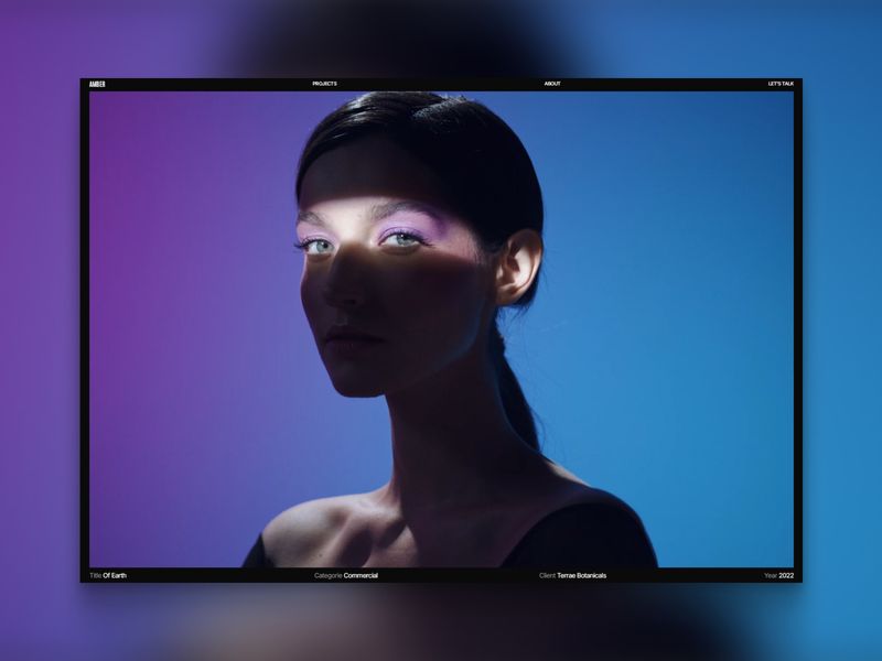 Amber — Portföy Web Sitesi Şablonu - Hover