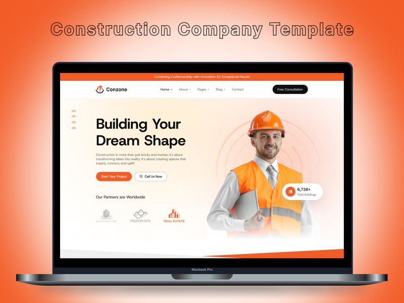 Conzone — İnşaat Şirketi Web Sitesi Şablonu