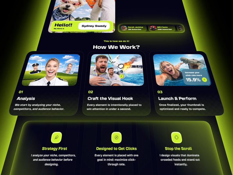 ThumbsUP — Yaratıcı Web Sitesi Şablonu - Hover