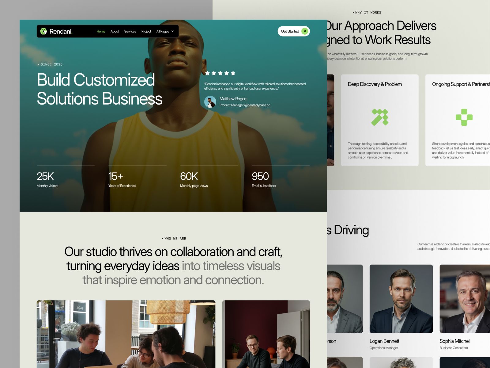 Rendani — Creative Portfolio & Marketing Website Template screenshot 3
