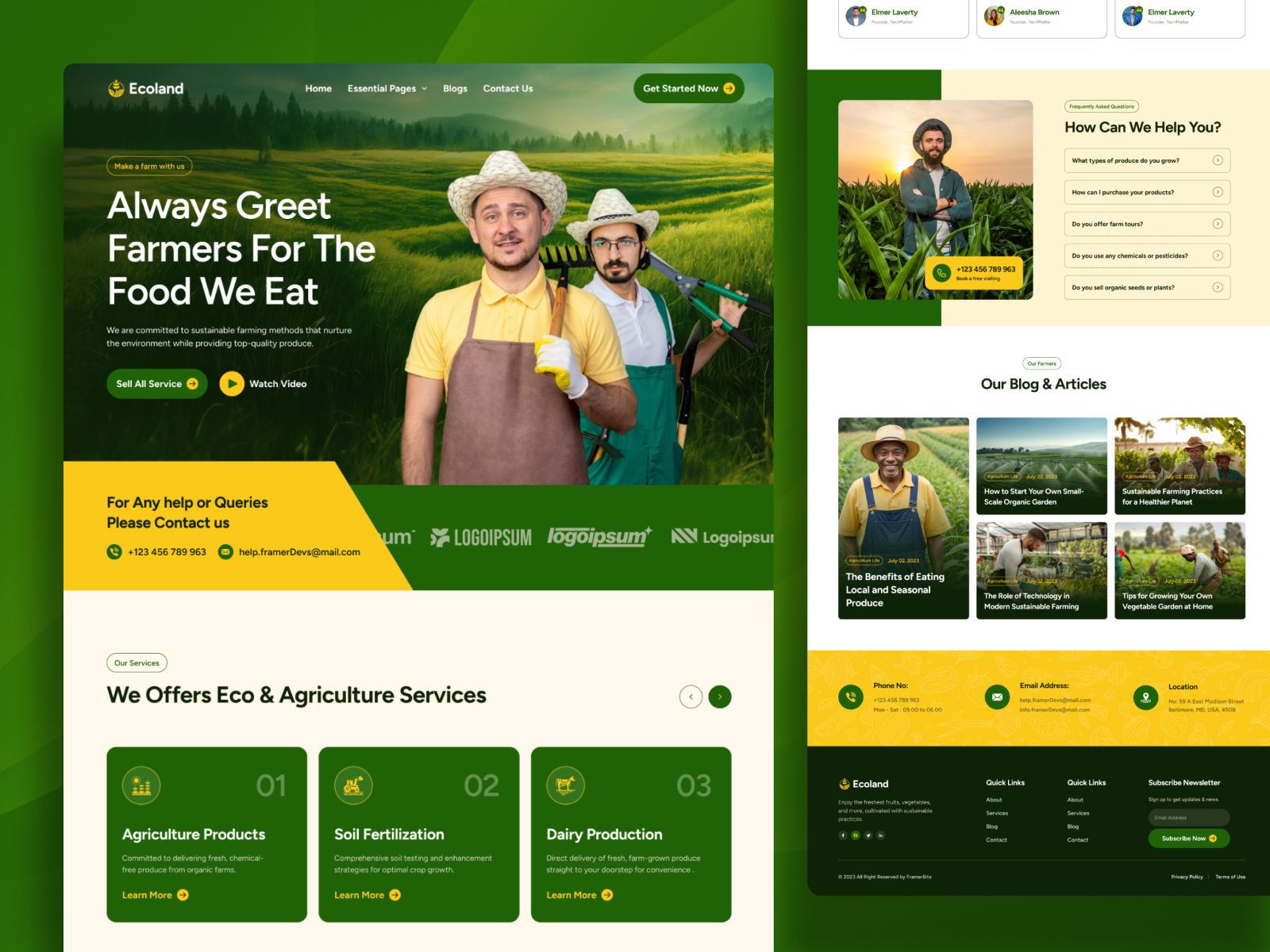 Ecoland — Business Website Template screenshot 4