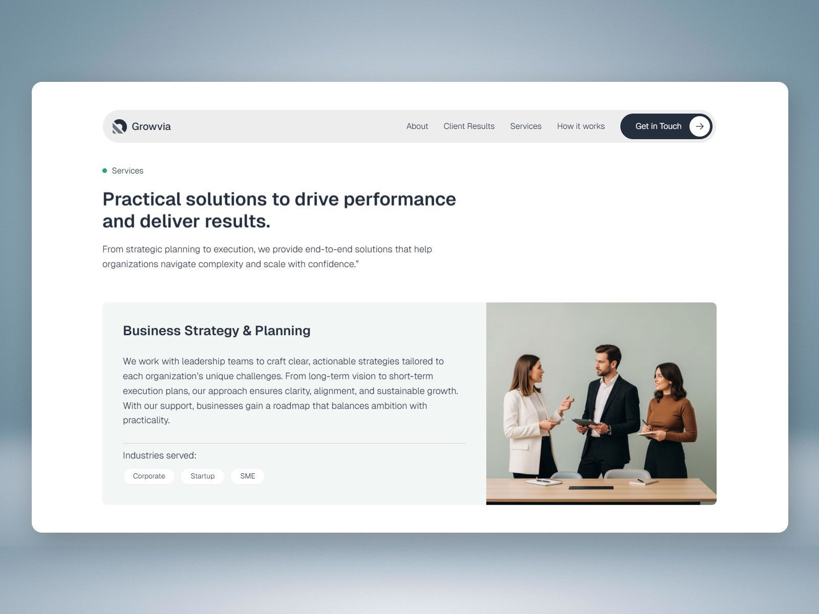 Growvia — Business Website Template screenshot 3