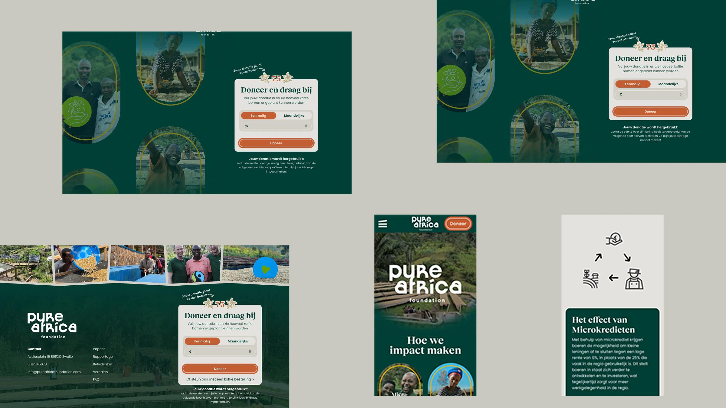 Pure africa foundation design, screen 1