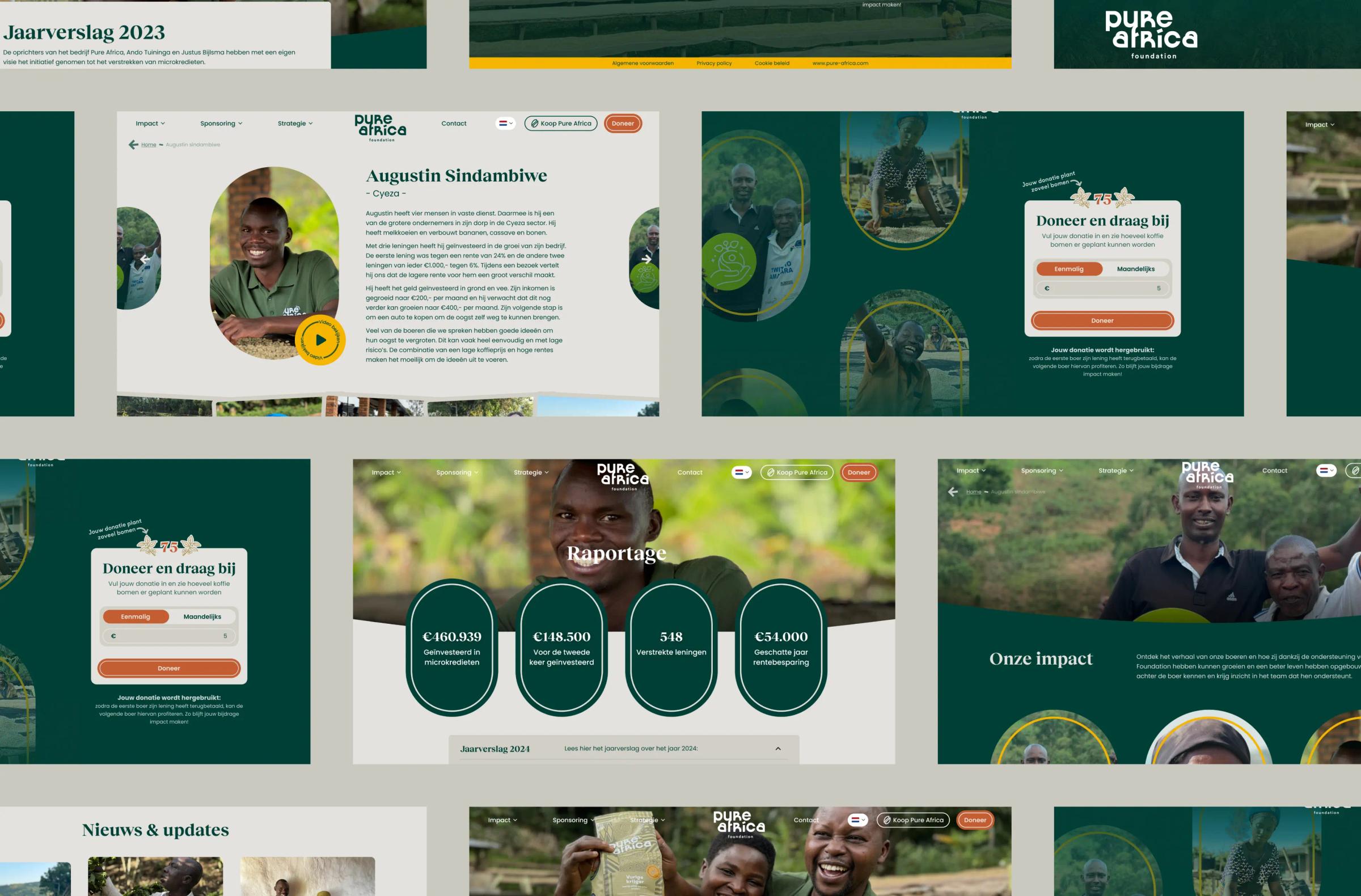 Pure africa foundation design, screen 3