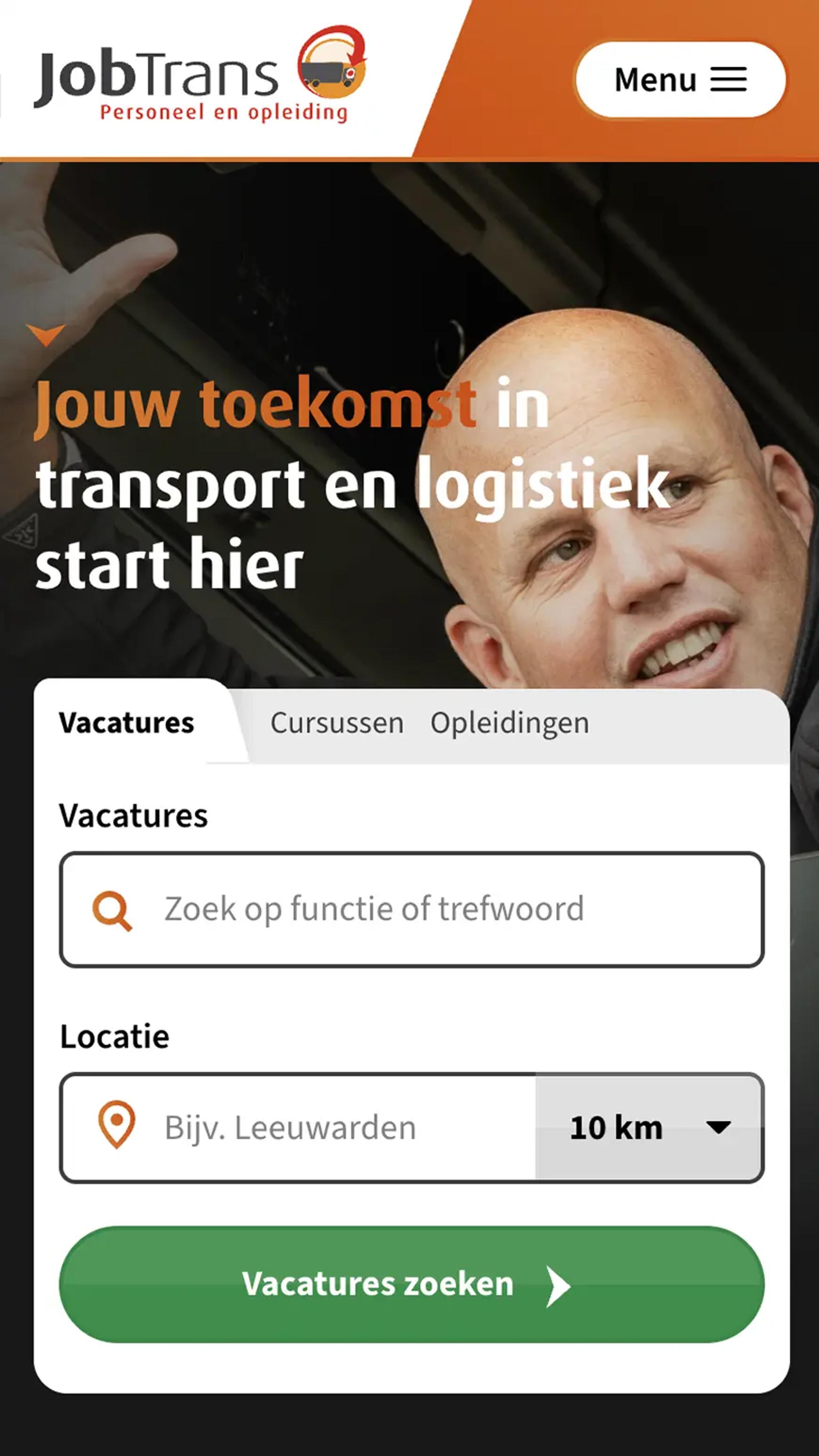 Jobtrans website design
