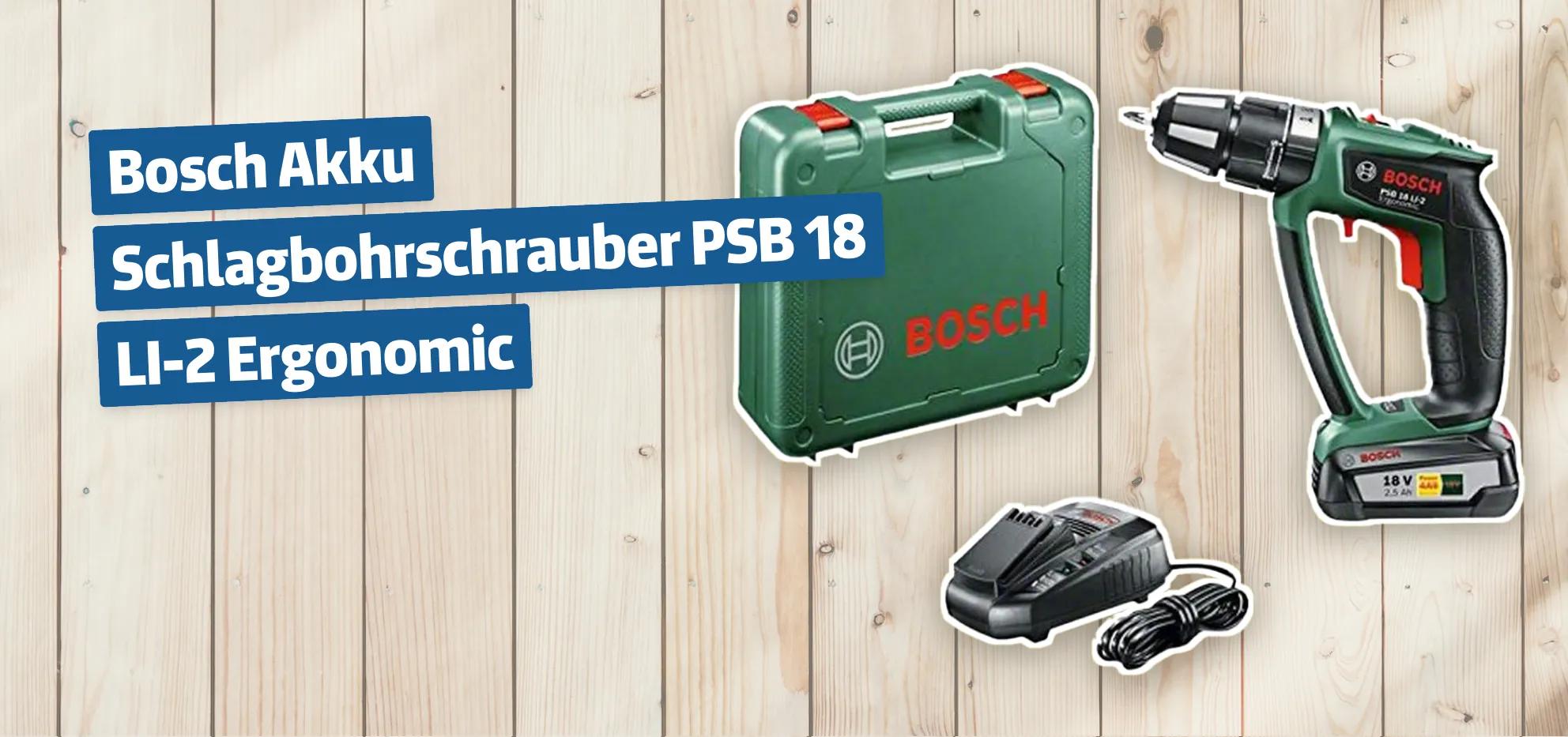 Bosch 18v Akkuschrauber Bosch Transportkoffer Für Schlagbohrschrauber PSB  18 LI-2 (ohne Gerät) - Robust \u0026 Praktisch Akku Schlagbohrschrauber Bosch, image size:1984x933