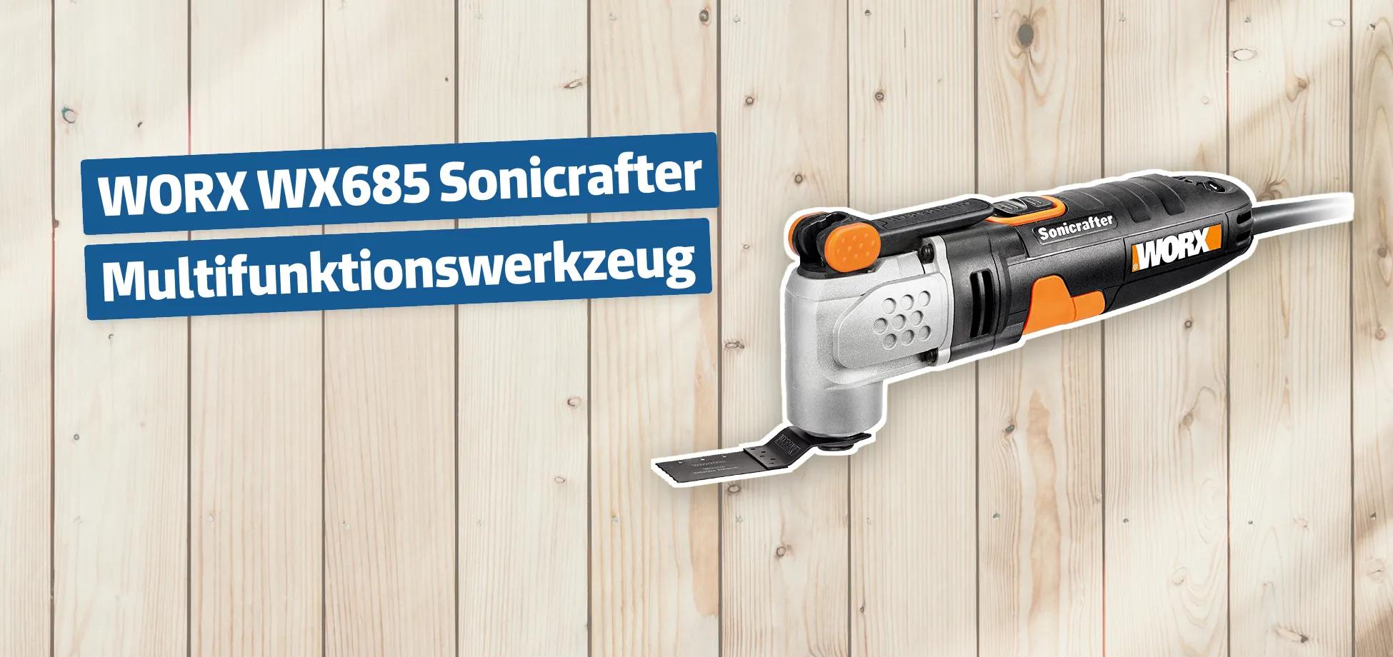 WORX Multifunktionswerkzeug WX698 - Kabellos 20V Bürstenlos | Schneiden, Schleifen, Sägen | Mit 23 Zubehörteilen