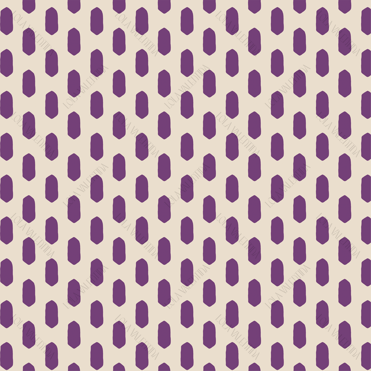 Plum Abstract Oval