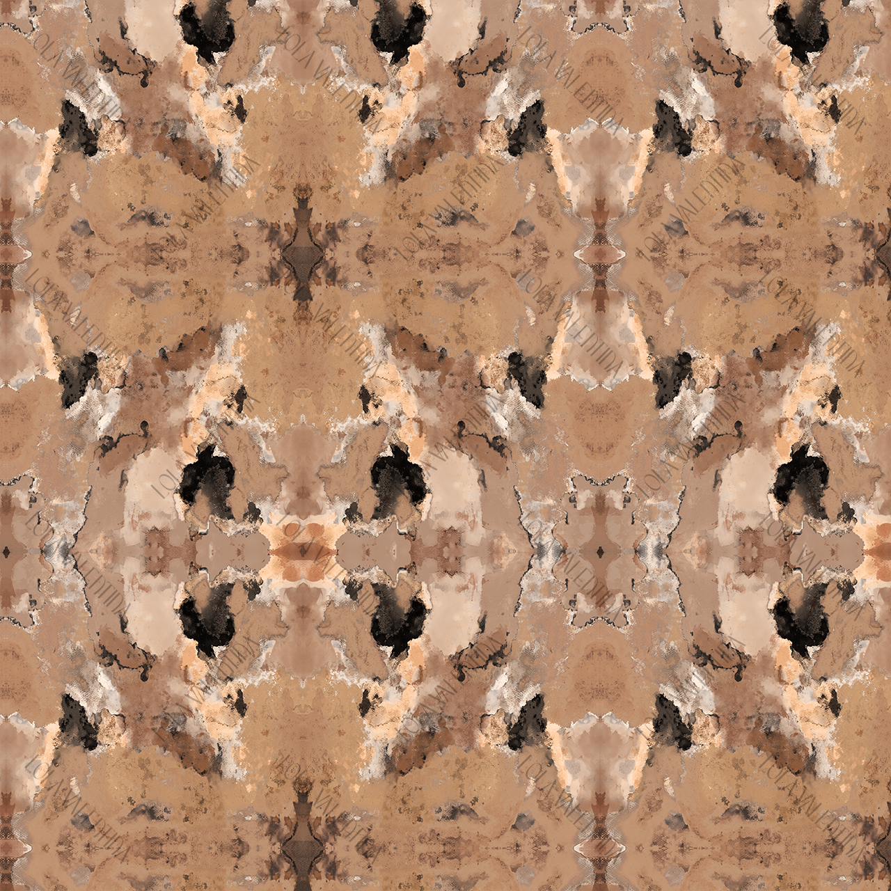 Caramel Watercolor Jacquard