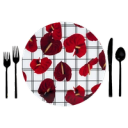Red Anthurium - Placemat Chargers