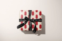 Gift wrapped in Red Abstract Oval wrapping paper
