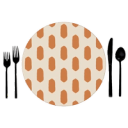 Terracotta Abstract Oval - Placemat Chargers