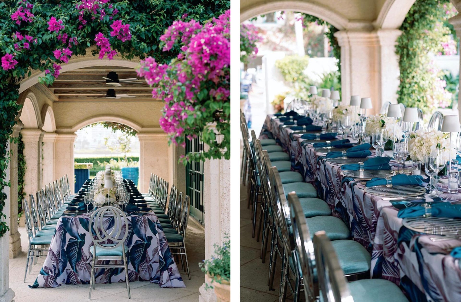 Palm Beach Florida wedding tablescape