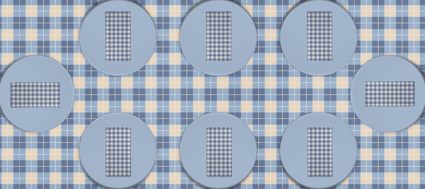 Light Blue Mod Plaid fabric swatch pattern