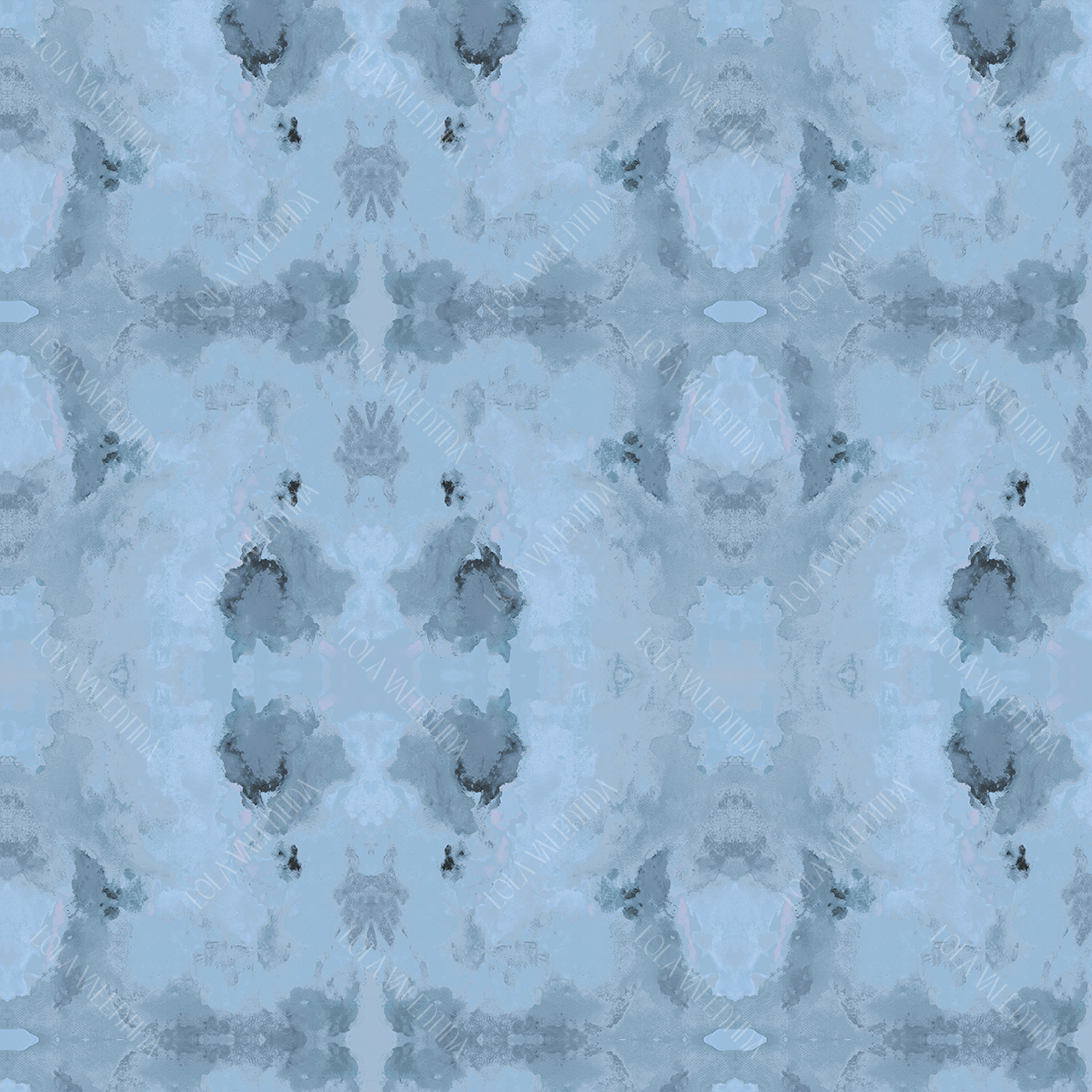 Light Blue Watercolor Jacquard