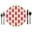 Red Abstract Oval - Placemat Chargers
