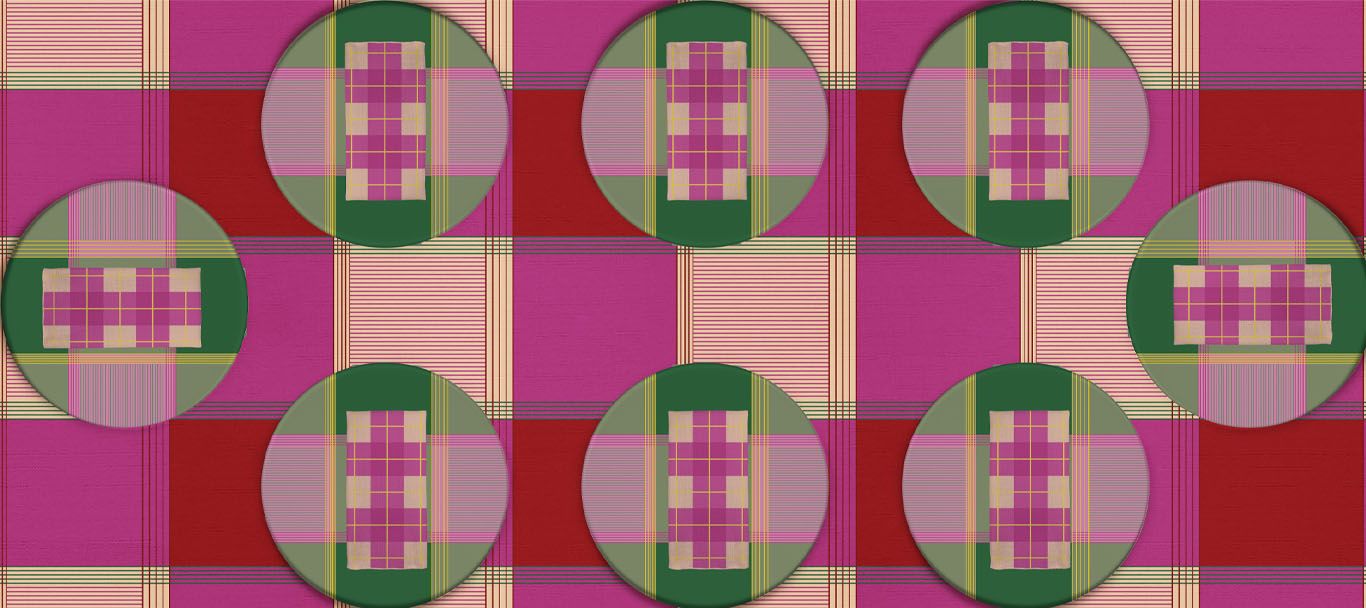 Rose Violet Mod Plaid fabric swatch pattern