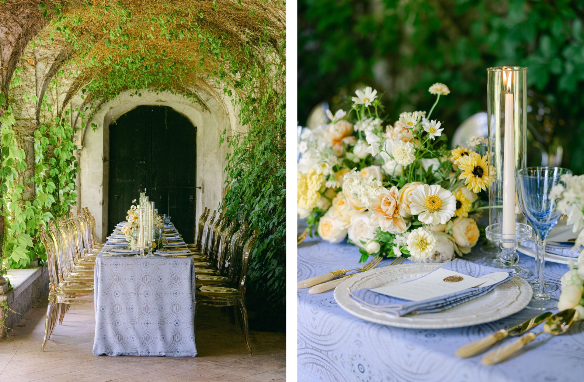 Lake Como Italy wedding tablescape