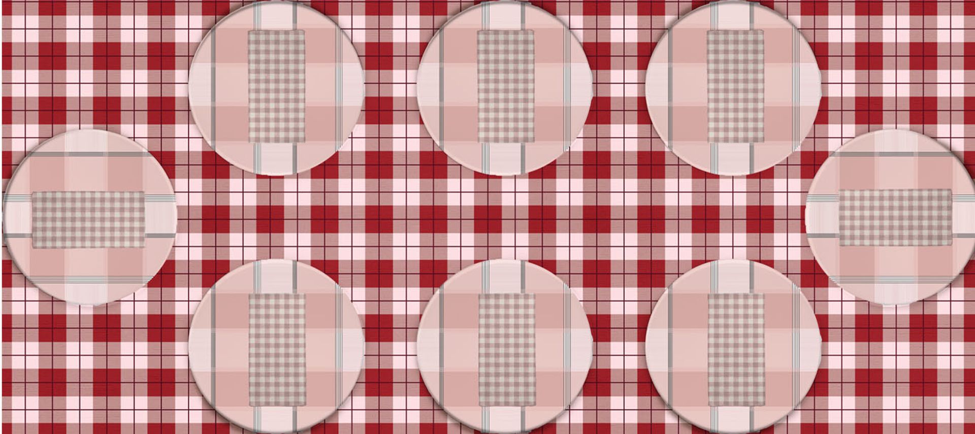 Blush Mod Plaid fabric swatch pattern