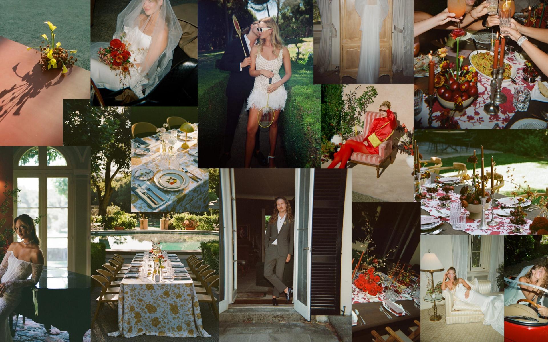 Collage of photoshoots