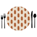 Burnt Orange Abstract Oval - Placemat Chargers