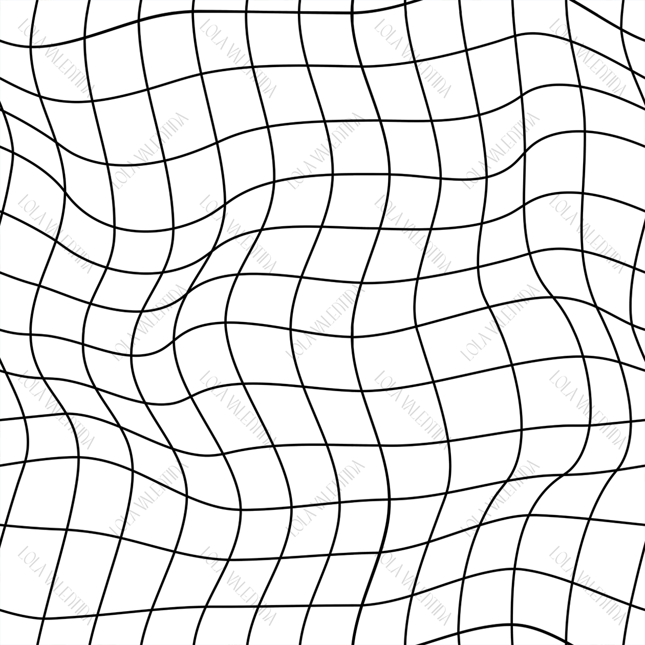 White Wavy Grid