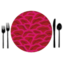 Hot Pink Cherry Nami - Placemat Chargers